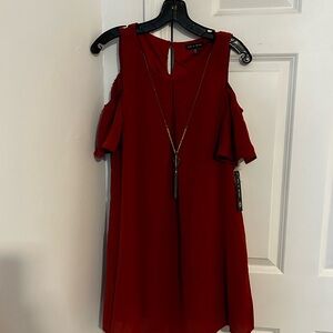 As u wish, dark orange short dress